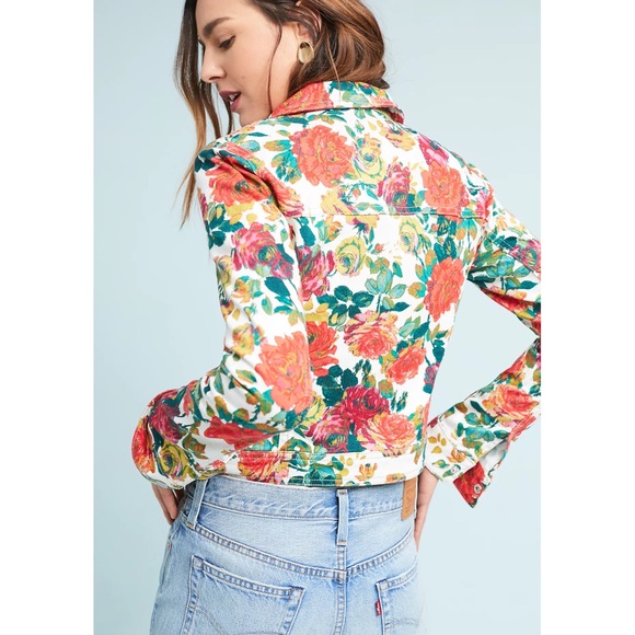 NEW Anthropologie Pilcro Floral Printed Moto Jacket Small - Picture 9 of 16
